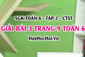 Giải bài 3 trang 9 Toán 6 Tập 2 SGK Chân trời sáng tạo